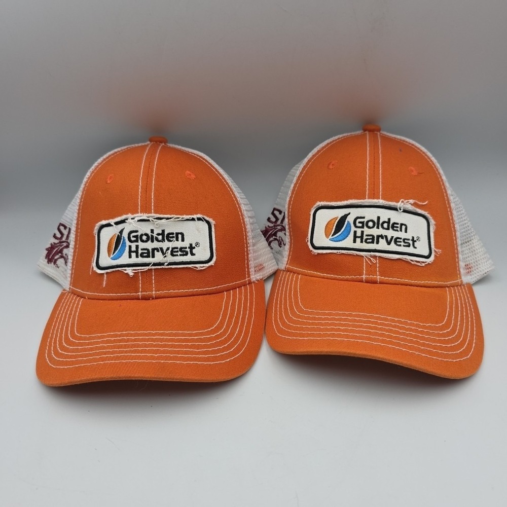 Goldenharvest Hat Cap Truckers Patch Hat SIU Lot Of 2